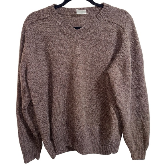 Victoria Other - Vintage Shetland Wool V-Neck Sweater XXL Brown